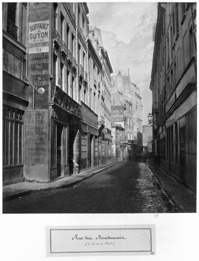 Rue des Bourdonnais (depuis la rue de Rivoli) Paris 1858-78 - Charles Marville